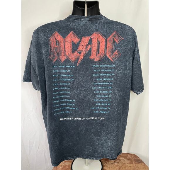 AC/DC 2000 Stiff Upper Lip Tour T-Shirt Black M - Picture 2 of 7